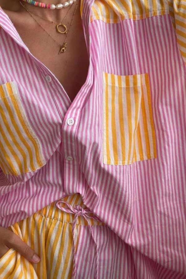 Mandy - Stilvolles, gestreiftes Outfit-Set für Damen