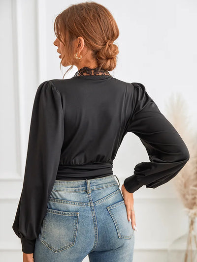 Evelina - Schwarzer Bodysuit - Zart - Damen - Spitze