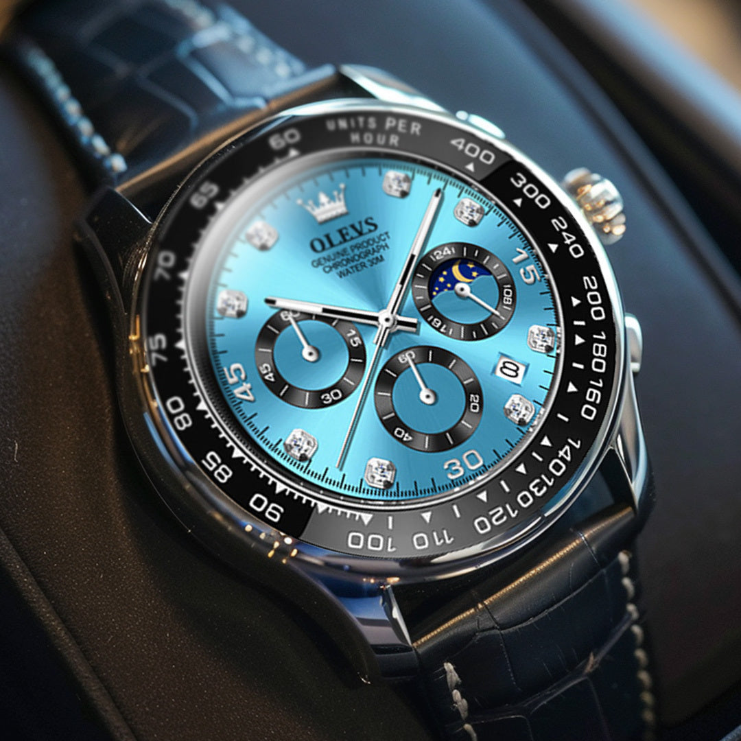 Elegante Herren Armbanduhr Edelstahl