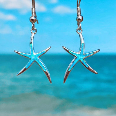 Seeigel Ohrringe aus Opal und Silber