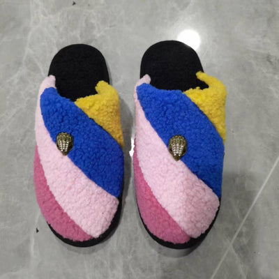 Damen Sportliche Zehentrenner mit bunten und elastischen Riemen Fudus