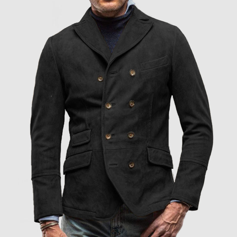 Herren modische Premium Wildlederjacke im Layering-Stil Aliams