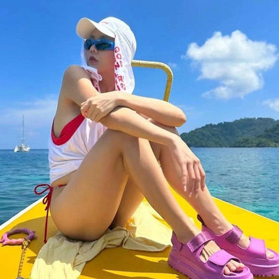 Damen Sportliche Sandalen mit ergonomischem Fußbett und rutschfester Sohle Fudus