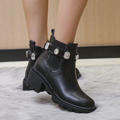 Damen trendige Chelsea Boots Fudus