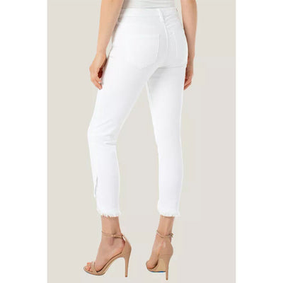 Damen Jeans mit fransigem Saum und schmalem Schnitt Fudus