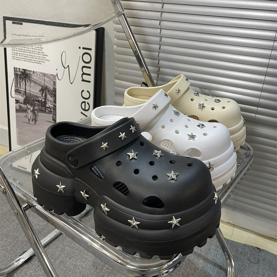 Damen modische Clogs mit trendigem Sternen-Design Fudus