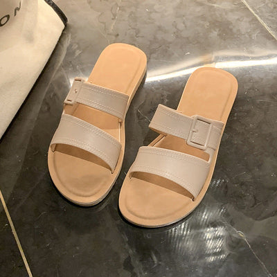 Damen Riemchen-Sandalen mit verstellbarem Schnallen-Design und gepolstertem Fußbett Fudus