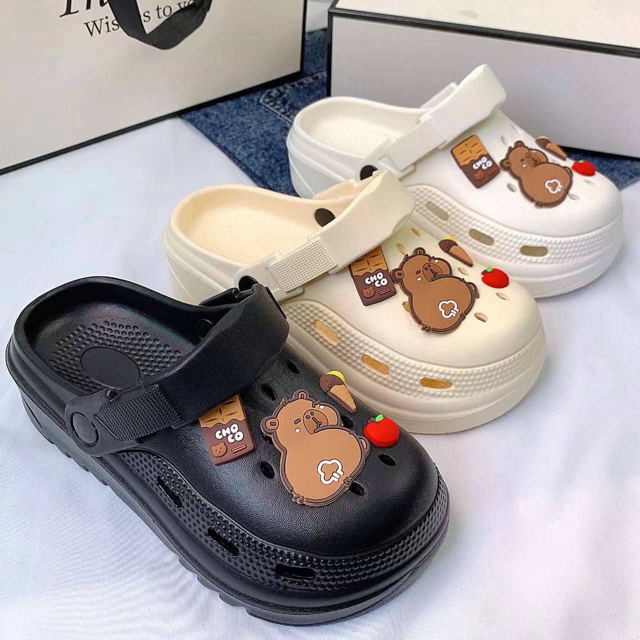 Damen Verspielte Clogs mit tierischen Motiven und ergonomischem Fußbett Fudus