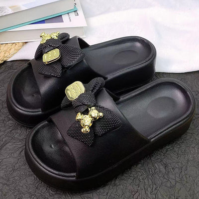 Damen Lustige und glamouröse Pantoletten mit hochwertigem Dekor Fudus