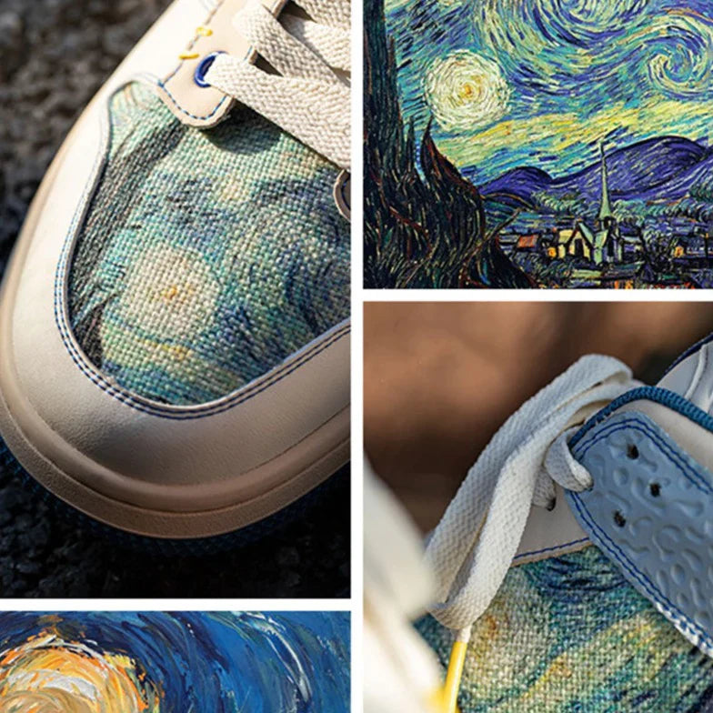 Van Gogh | Sternennacht inspirierte Turnschuhe