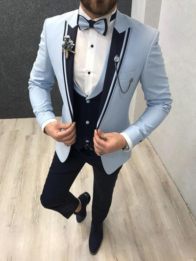 Slim Fit Hochzeitsgast Anzug für Herren | 3-Teilig