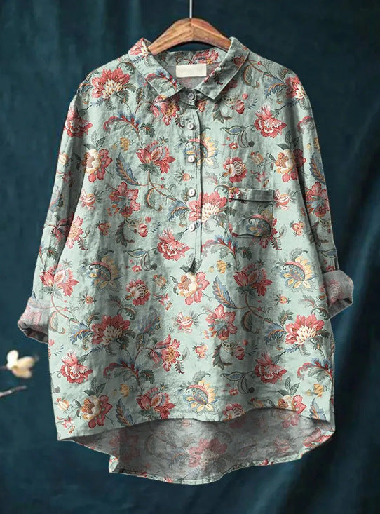 Juna – Zeitlose Bluse mit Blumenmuster