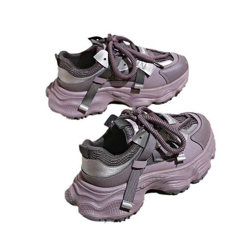 Damen Sportliche Chunky Sneakers mit atmungsaktiver Mesh-Oberfläche und ergonomischer Dämpfung Fudus