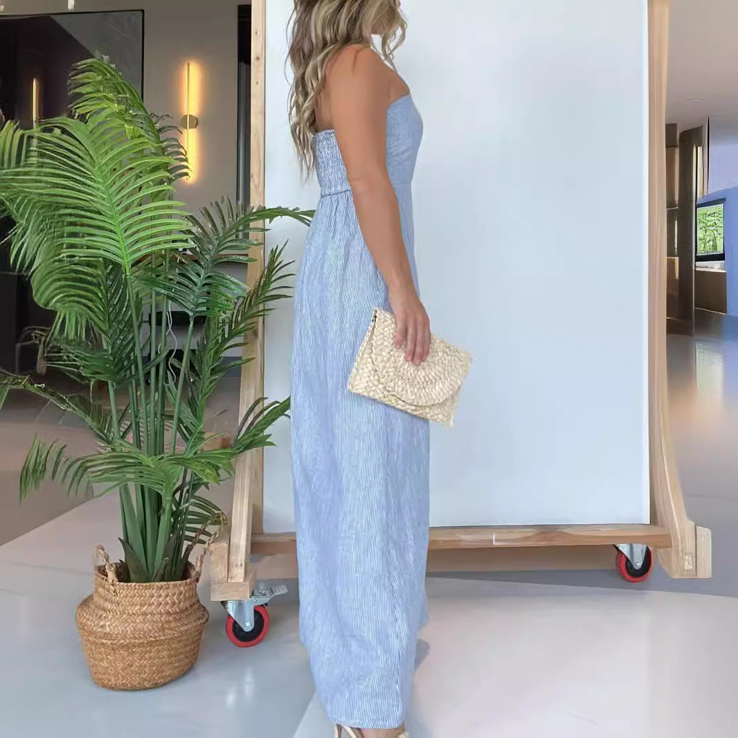 Damen Maxikleid mit schmalem, gerafftem Oberteil und asymmetrischem Saum Fudus