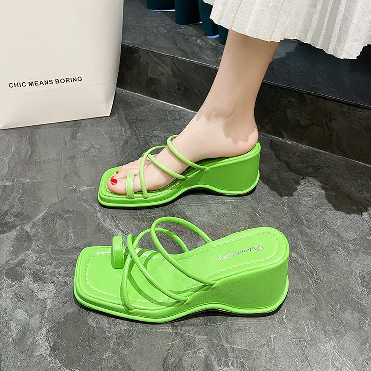 Damen Wedge-Sandalen mit eleganten Riemchen und rutschfester Sohle Fudus