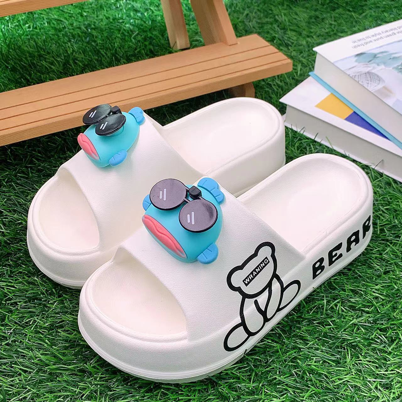 Damen Spaßige Freizeit-Sandalen mit tierischem Design und rutschfester Sohle Fudus