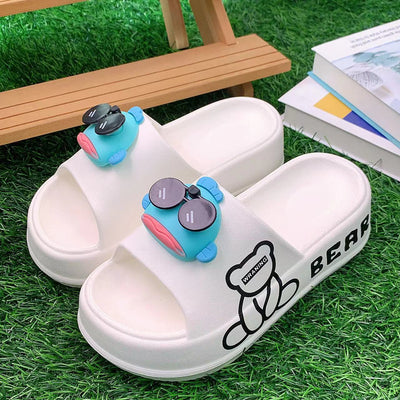 Damen Spaßige Freizeit-Sandalen mit tierischem Design und rutschfester Sohle Fudus