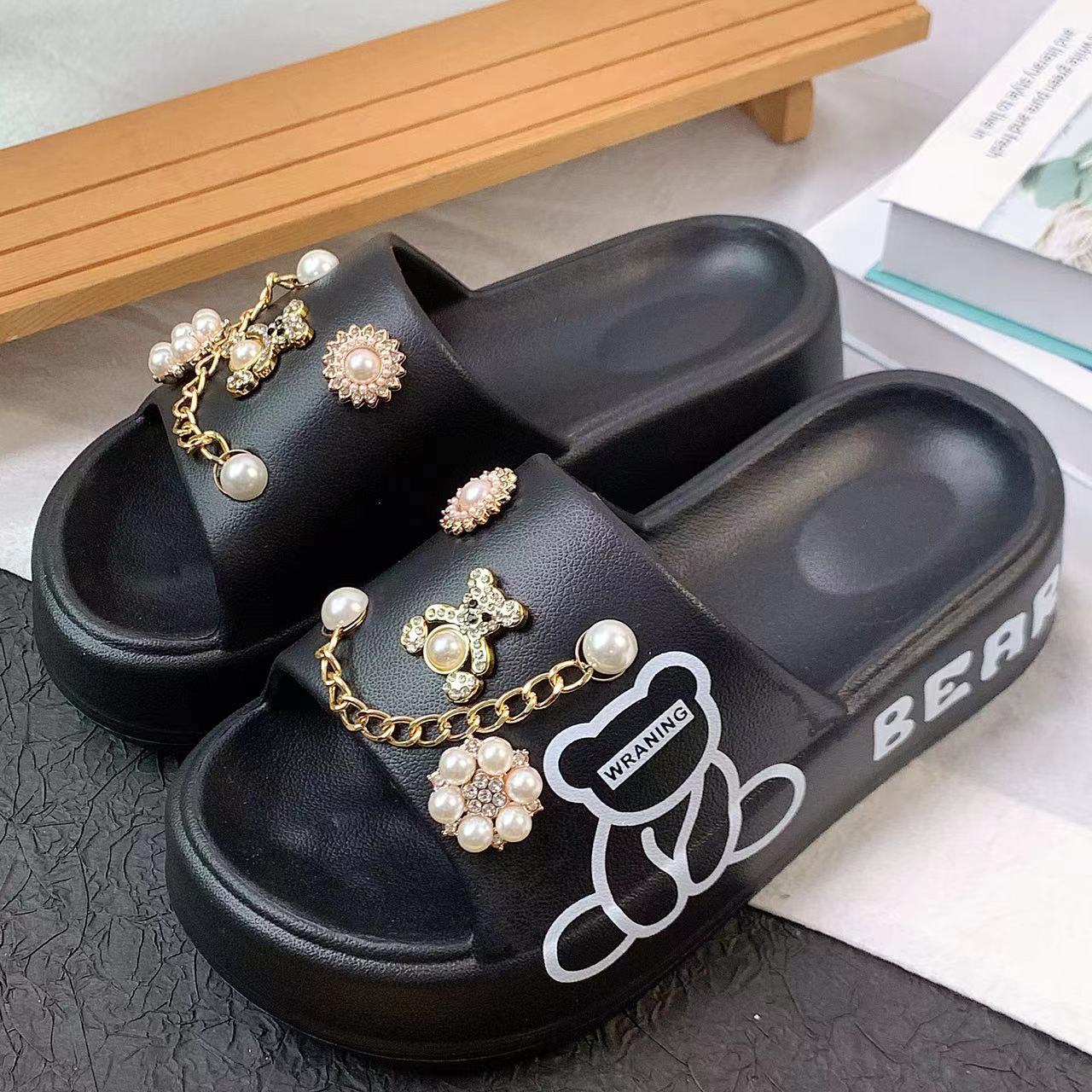 Damen modische Sandalen mit Schmuckdetails Fudus