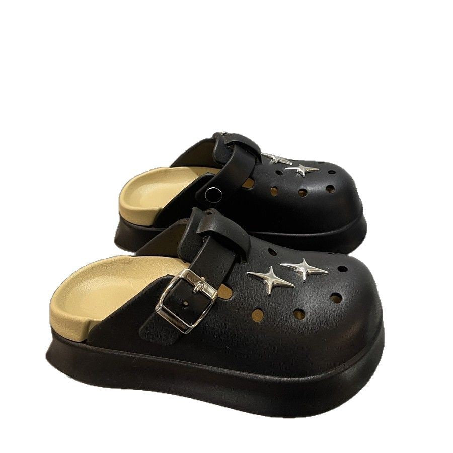 Damen Komfortable Clogs mit modischem Schnallen-Design Fudus