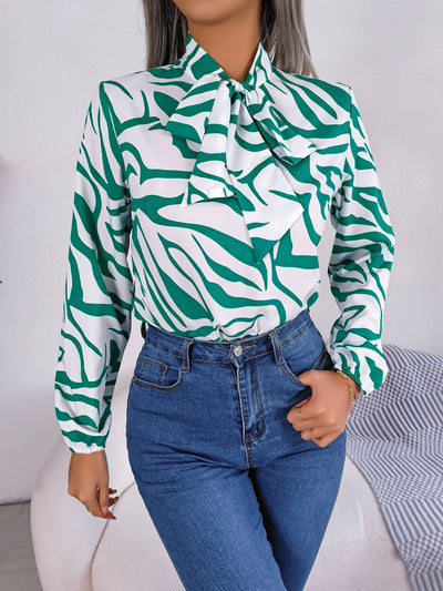 Damen Bluse mit modernem Zebradesign Fudus