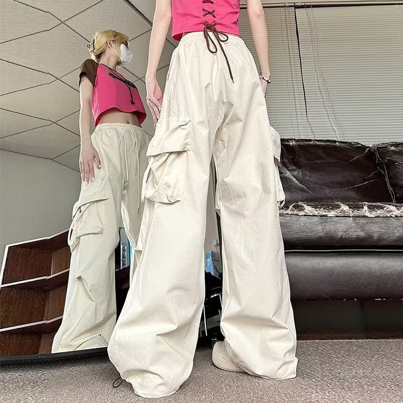 Damen weite Cargo-Hosen mit praktischen Taschen Fudus