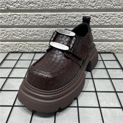 Damen moderne Schnürschuhe mit strukturiertem Obermaterial und bequemer Plattformsohle Fudus