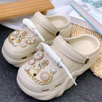 Damen Clogs mit eleganter Schmuckverzierung und komfortablem Fußbett Fudus