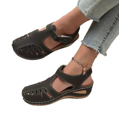Damen bequeme Sandalen mit atmungsaktivem Obermaterial und verstellbarem Riemen Fudus
