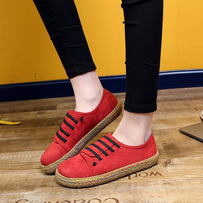 Damen Sneaker mit praktischem Elastikverschluss und komfortabler Jute-Sohle Fudus