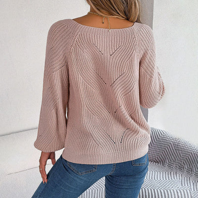 Strickpullover mit Knopfdetails | Karree-Ausschnitt | Femininer Feinstrick