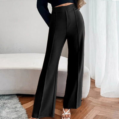 Damen Palazzo-Hose mit hoher Taille und elegantem Schnitt Fudus