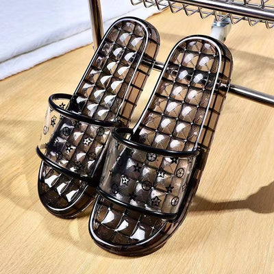 Damen Transparente Komfort-Slides mit rutschfester Sohle und anatomischer Fußbettgestaltung Fudus