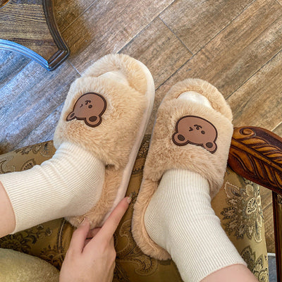 Damen Lustige und bequeme Hausschuhe mit Bärenmotiv Fudus