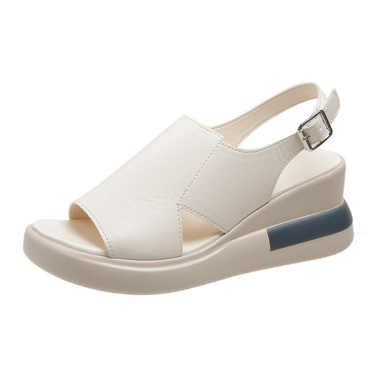 Damen Wedge-Sandalen mit verstellbarem Riemen und rutschfester Sohle Fudus