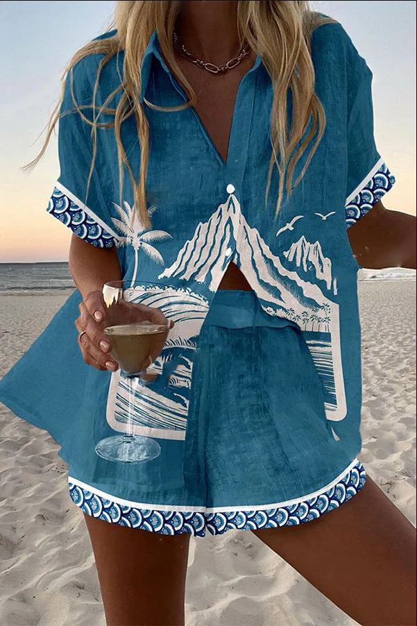 Virina – Kurzer Leinenanzug Monte Fuji