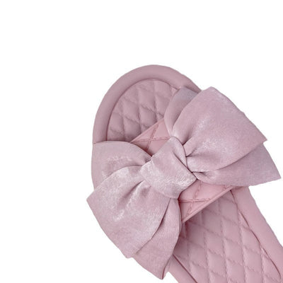 Damen Schicke Hausschuhe mit großem Schleifen-Design Fudus