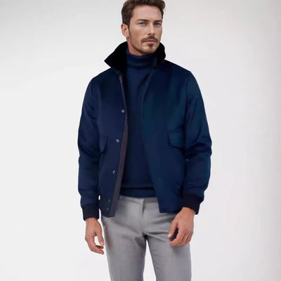 Herren stylischer Übergangsjacke mit hohem Kragen Aliams