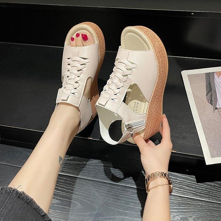 Damen Wedge-Sandalen mit gekreuztem Riemendesign und bequemer Innensohle Fudus