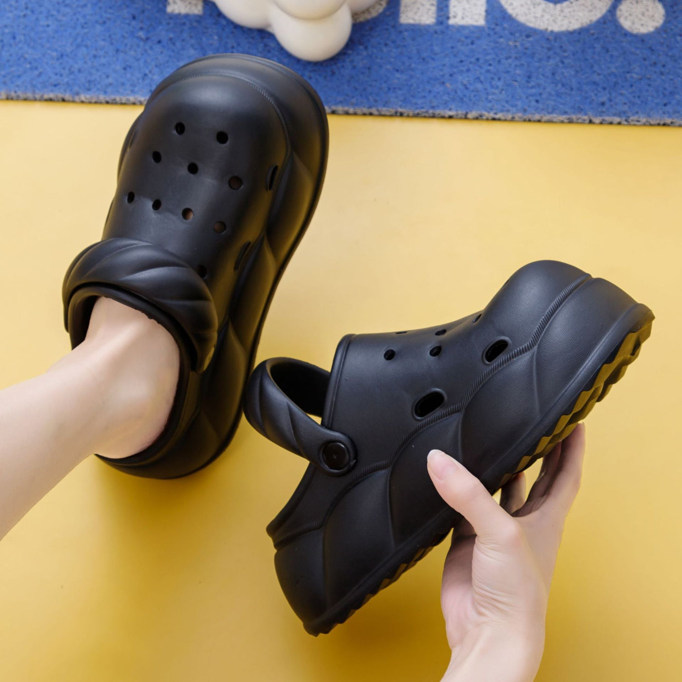 Damen Komfortable und atmungsaktive Clogs mit rutschfester Sohle Fudus