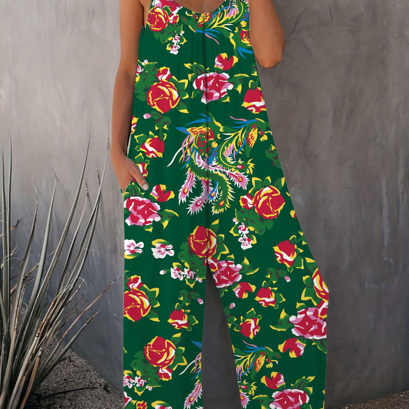 Damen Jumpsuit mit floralem Muster von Fudus