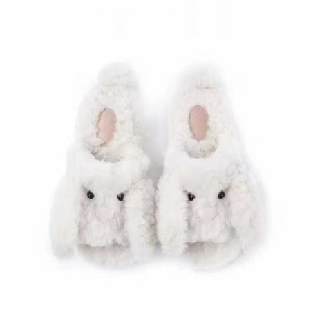 Damen Plüsch-Hausschuhe im niedlichen Hasen-Design Fudus