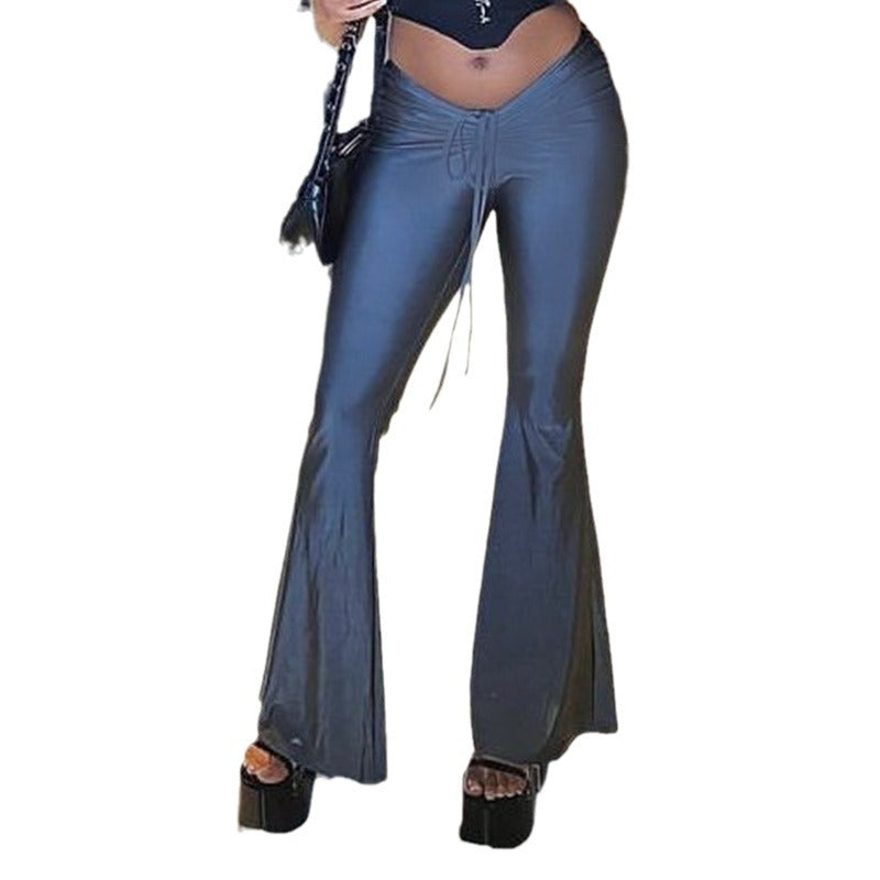 Damen Bootcut-Hosen mit hohem Bund Fudus