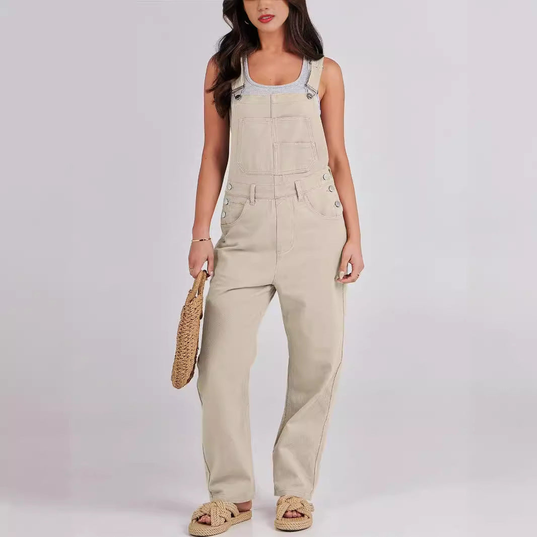 Damen Lässige und bequeme Latzhose Fudus