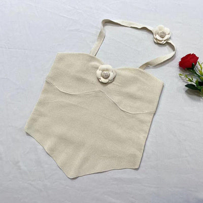 Damen Top mit floralen Applikationen und elegantem Schnitt Fudus