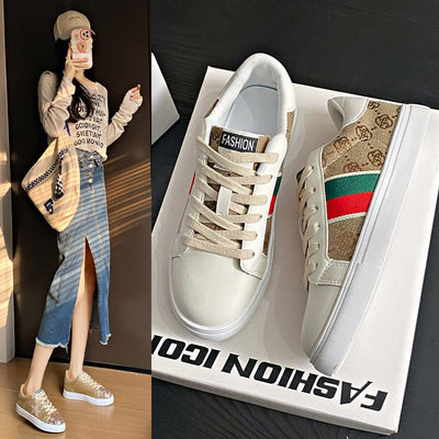 Damen modische Sneakers mit glitzernden Akzenten und robustem Design Fudus