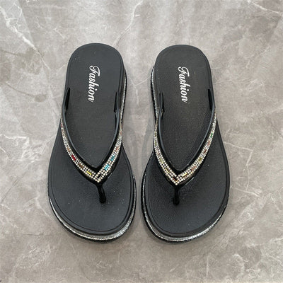 Damen Elegante und funkelnde Zehentrenner-Sandalen mit hochwertigem Komfort Fudus