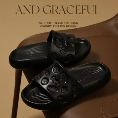 Damen Komfortable und stylische Wellness-Pantoletten mit rutschfester Sohle und ergonomischem Design Fudus