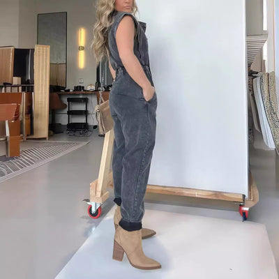 Damen Overall im modernen Utility-Stil Fudus