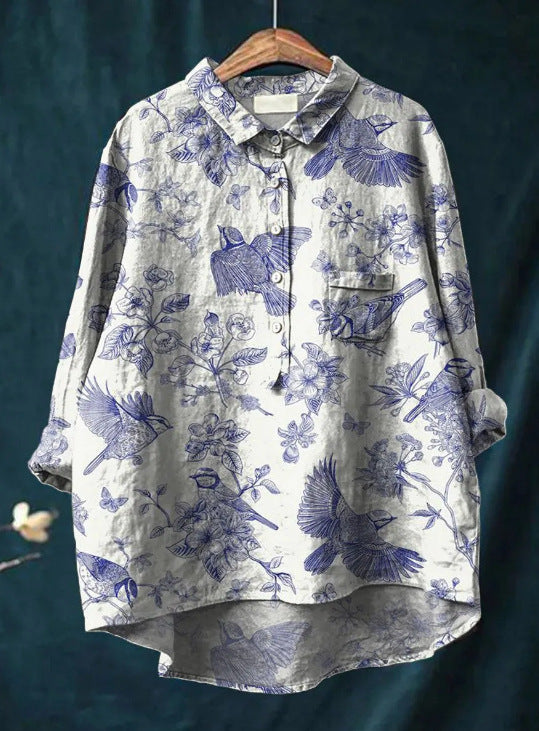 Juna – Zeitlose Bluse mit Blumenmuster