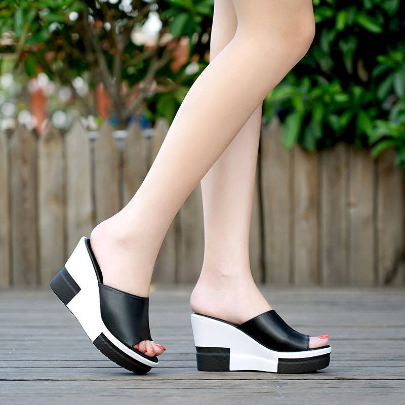 Damen Wedge-Sandalen mit ergonomischem Fußbett und rutschfester Sohle Fudus